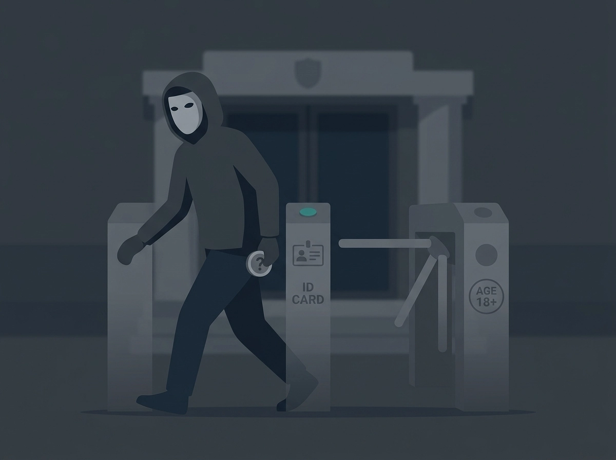 Anonieme betaling die de leeftijds- en identiteitsverificatie laat wegvallen bij ongelicentieerde aanbieders